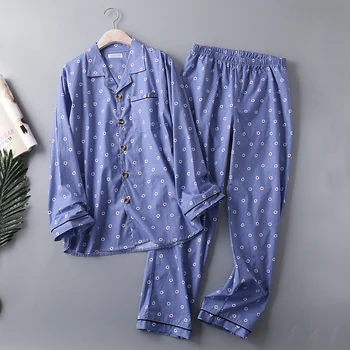 New Pajamas For Men Spring And Autumn Long Sleeve Cotton Sleepwear Mens Pajamas Set Cardigan
New Pajamas For Men Spring And Autumn Long Sleeve Cotton Sleepwear Mens Pajamas Set Cardigan