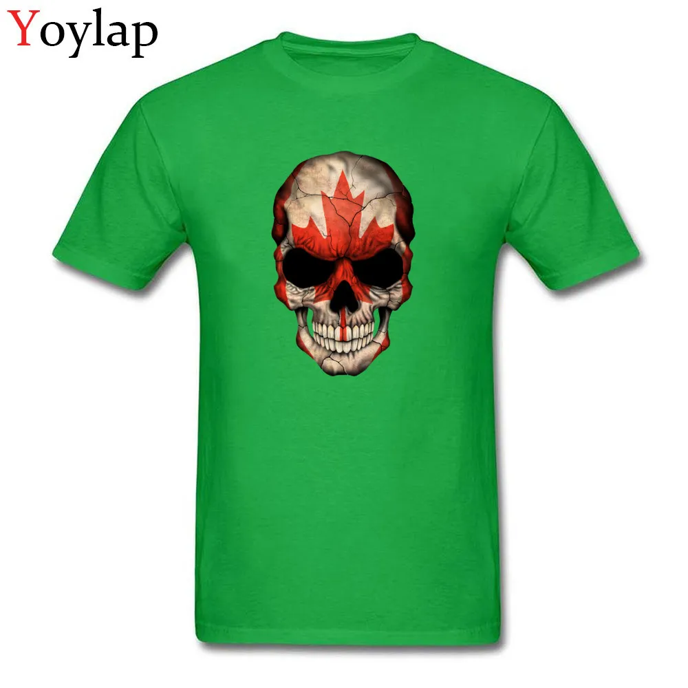 Canadian Flag Skull_green