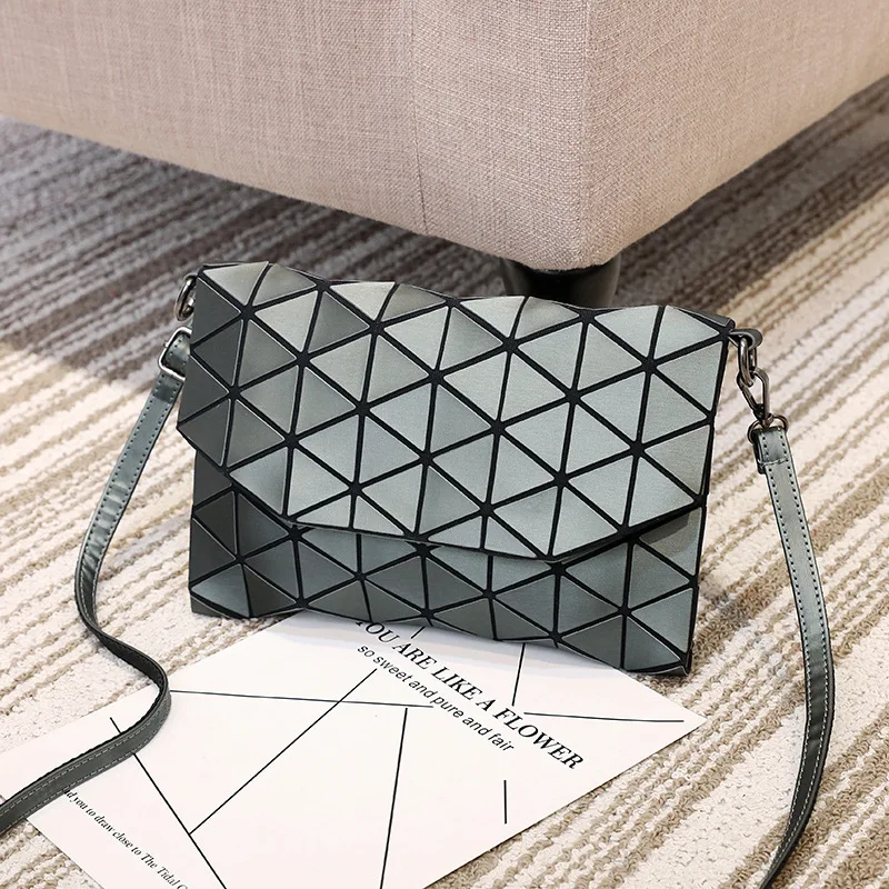 

Matte surface sac bao crossbody messenger Bag Diamond Tote Geometric Quilted Shoulder Bags Laser Plain Folding Handbags bolso