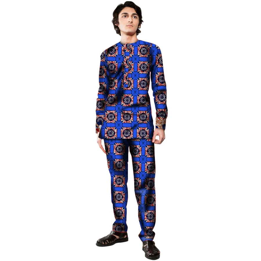 African Clothes Men Sets Tops+Trousers Set Fashion Printing Clothing Dance Festive Costume Africa Clothing Customized
African Clothes Men Sets Tops+Trousers Set Fashion Printing Clothing Dance Festive Costume Africa Clothing Customized
