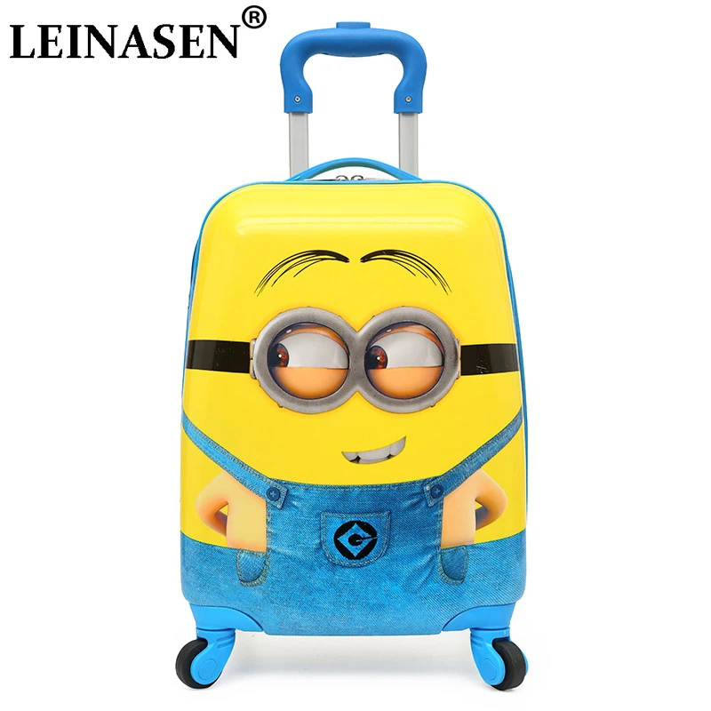 

New Cartoon Children Rolling Luggage Wheeled bag 16" 18 inch Kid Suitcase Boy Girl Carry-Ons ABS Luggage Trolley child Luggage