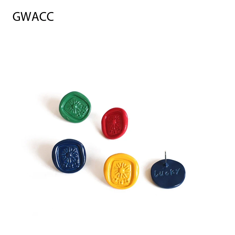 GWACC Vintage Big Round Button Seal Stud Earrings For Women Fashion Geometric Colourful Flowers Star Oil Earrings Party Jewelry
GWACC Vintage Big Round Button Seal Stud Earrings For Women Fashion Geometric Colourful Flowers Star Oil Earrings Party Jewelry