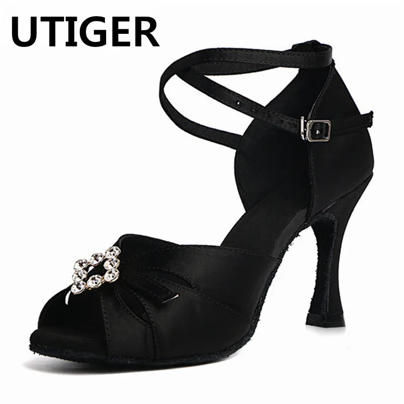 Black Satin Women's Ladie's Latin Ballroom Dance Shoes Rhinestones Tango Salsa Dancing Shoes Soft Sole 6CM 7CM 8CM 9CM 10CM Heel
Black Satin Women's Ladie's Latin Ballroom Dance Shoes Rhinestones Tango Salsa Dancing Shoes Soft Sole 6CM 7CM 8CM 9CM 10CM Heel