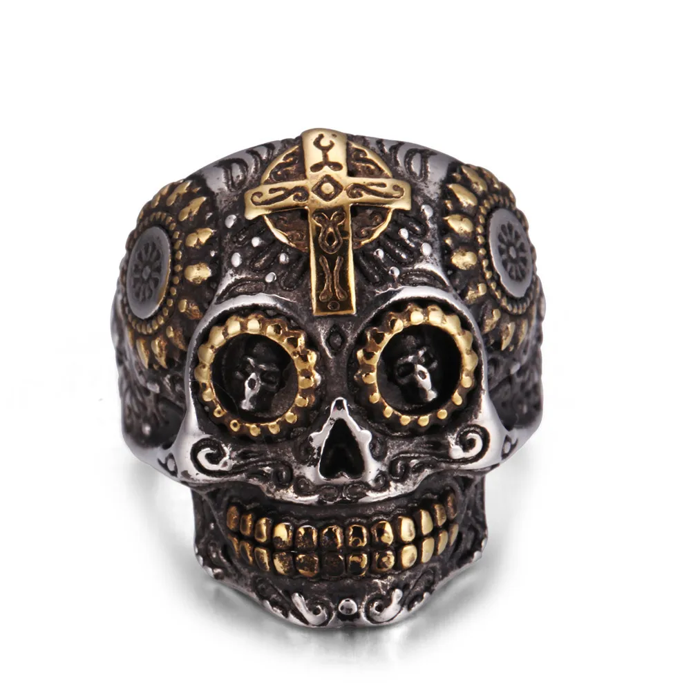 Magic Ikery 2017 New Men Fashion Carving Skull Ring For Man 316L Stainless Steel Gold Color Cool Man Biker Ring JM-R129
Magic Ikery 2017 New Men Fashion Carving Skull Ring For Man 316L Stainless Steel Gold Color Cool Man Biker Ring JM-R129