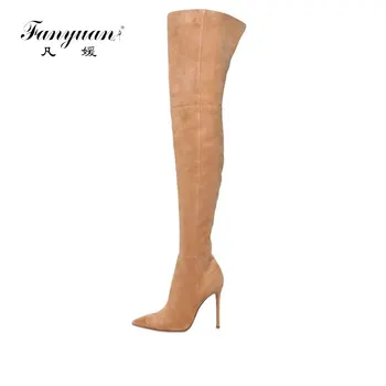 Fanyuan Noble Women Boots Over Knee High Thin Heel Shoes Classic Pointed Toe Sexy Snow Winter Autumn Pumps Boots Elegant
Fanyuan Noble Women Boots Over Knee High Thin Heel Shoes Classic Pointed Toe Sexy Snow Winter Autumn Pumps Boots Elegant