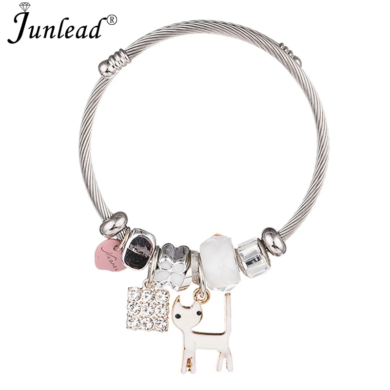 Junlead 2018 Charm Fashion Metal Rope Bracelet Bangle Crystal Square Beaded Black Cat Pendant Bracelet Bangle For Women Jewelry
Junlead 2018 Charm Fashion Metal Rope Bracelet Bangle Crystal Square Beaded Black Cat Pendant Bracelet Bangle For Women Jewelry