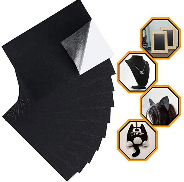 10pcs Adhesive Sheet Handmade DIY Craft Cloth Waterproof Felt Fabric Flocked Multipurpose Black Soft Home Sticker Cleaning
10pcs Adhesive Sheet Handmade DIY Craft Cloth Waterproof Felt Fabric Flocked Multipurpose Black Soft Home Sticker Cleaning