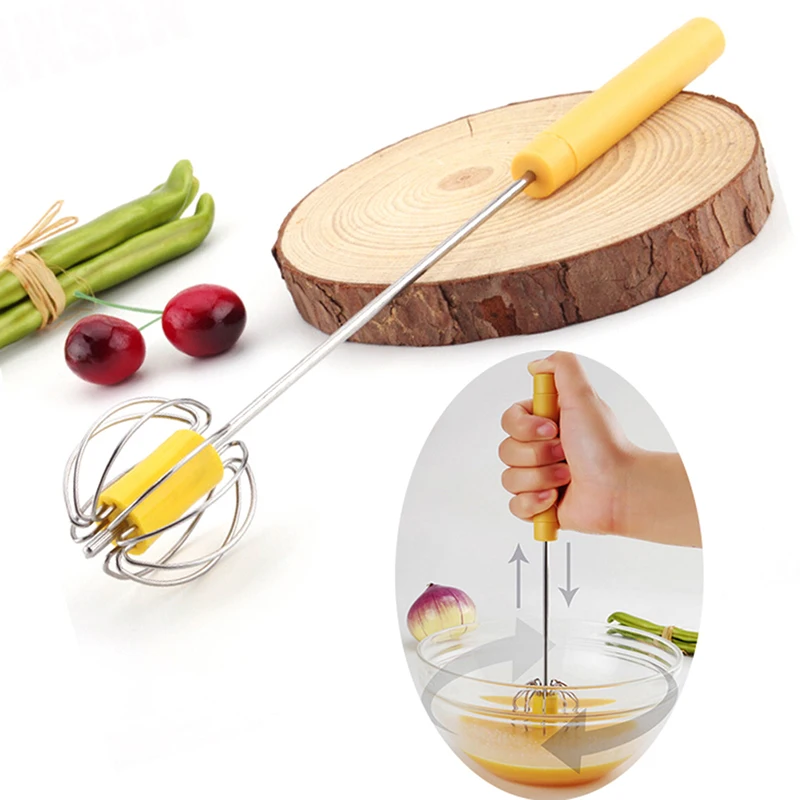 Manual Self Turning Stainless Steel Whisk Hand Blender Egg Cream Stirring Kitchen Tools Semi-automatic Mixer Egg Beater
Manual Self Turning Stainless Steel Whisk Hand Blender Egg Cream Stirring Kitchen Tools Semi-automatic Mixer Egg Beater