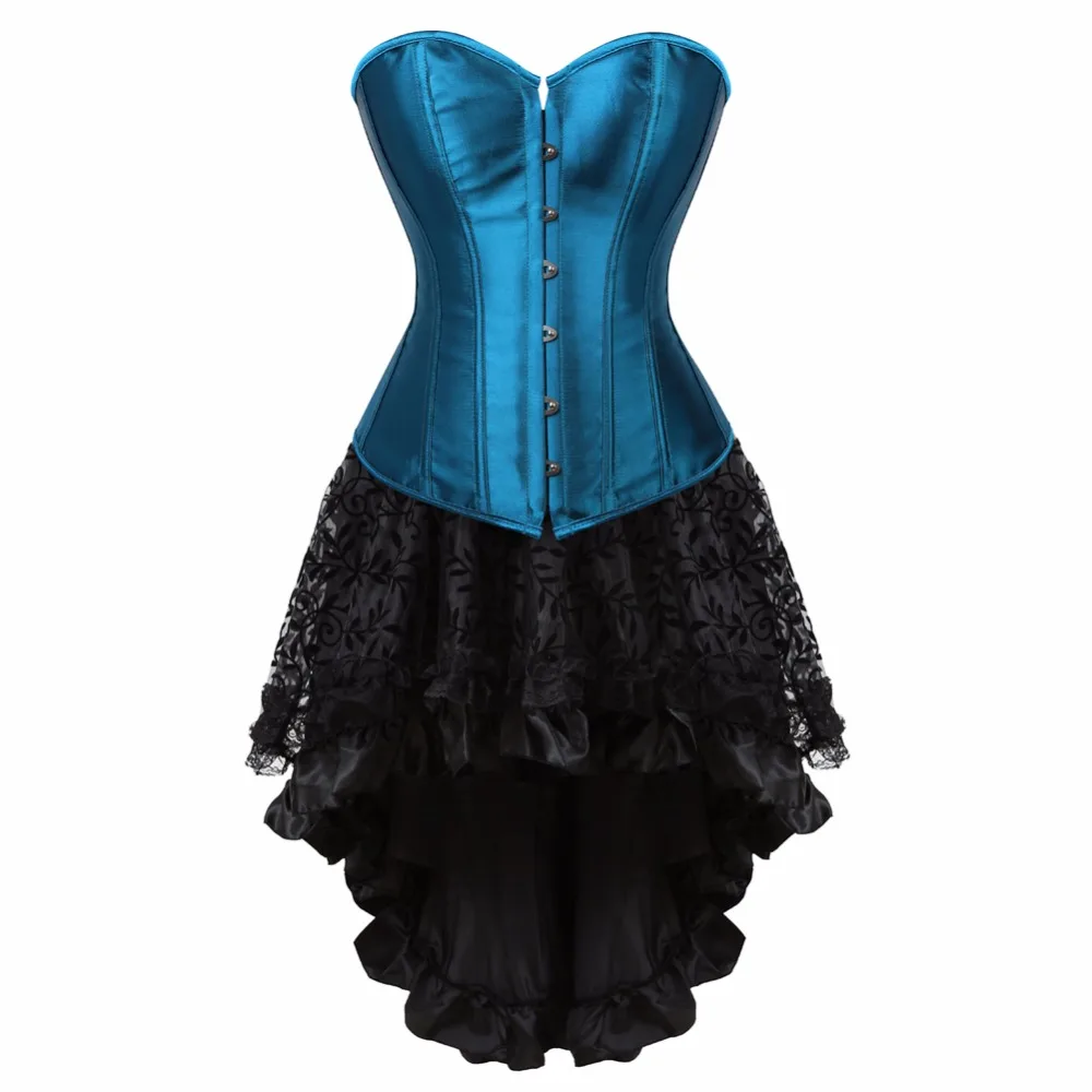 caudatus bustier corsets dress with Skirt sexy lace up overbust corset lingerie set vintage blue costume party satin plus size
caudatus bustier corsets dress with Skirt sexy lace up overbust corset lingerie set vintage blue costume party satin plus size