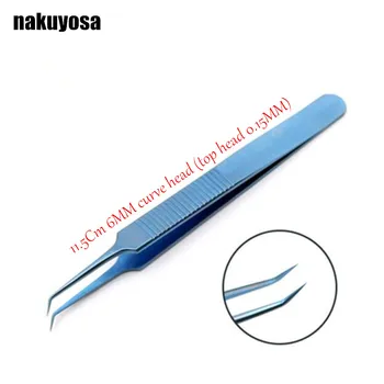 6MM curved head(top head 0.15MM) Micros titanium alloy 11.5CM tweezers Ophthalmic forceps
6MM curved head(top head 0.15MM) Micros titanium alloy 11.5CM tweezers Ophthalmic forceps