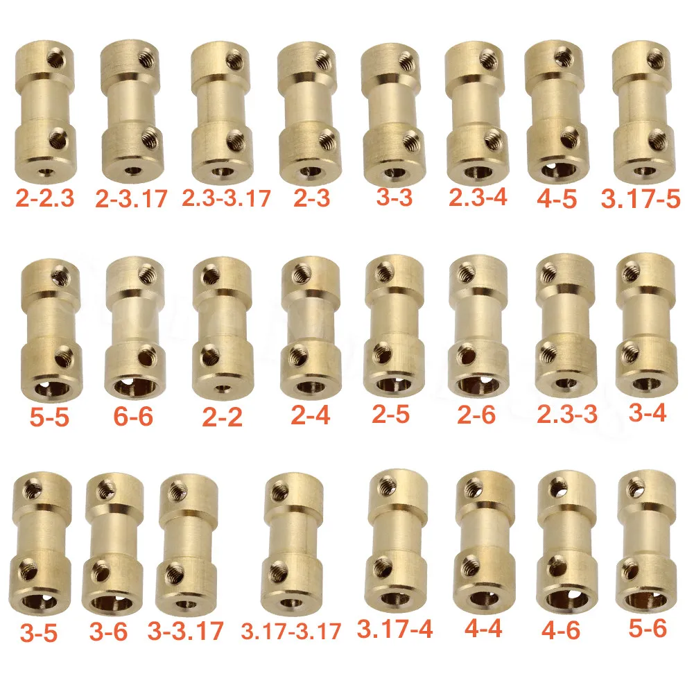 2pcs/lot Motor Shaft Coupling Coupler Connector Sleeve Adapter Brass Transmission Joint for RC Boat Car Airplane DIY
2pcs/lot Motor Shaft Coupling Coupler Connector Sleeve Adapter Brass Transmission Joint for RC Boat Car Airplane DIY