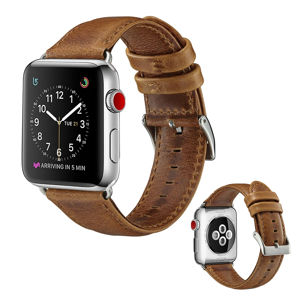 2 Color Hot Sell Leather Watchband for Apple Watch Band Series 3/2/1 Sport Bracelet 42 mm 38 mm Strap For iwatch 4 Band
2 Color Hot Sell Leather Watchband for Apple Watch Band Series 3/2/1 Sport Bracelet 42 mm 38 mm Strap For iwatch 4 Band