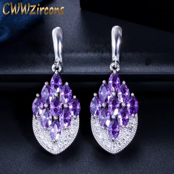 CWWZircons Vintage Anchor Shape Dangle Drop Long CZ Red Purple Crystal Earrings for Women Fashion Jewelry Accessories CZ447 
CWWZircons Vintage Anchor Shape Dangle Drop Long CZ Red Purple Crystal Earrings for Women Fashion Jewelry Accessories CZ447