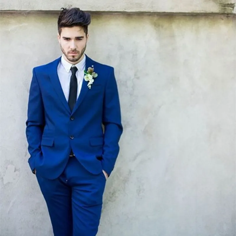 High Quality Royal Blue Mens Suits Groom men Tuxedos Groomsmen Wedding Party Dinner Best Man Suit 2019 (Jacket+Pants+Tie)
High Quality Royal Blue Mens Suits Groom men Tuxedos Groomsmen Wedding Party Dinner Best Man Suit 2019 (Jacket+Pants+Tie)