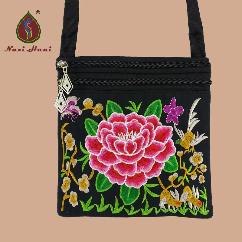 New fashion Ethnic Embroidery canvas women handbags vintage Double zipper Travel crossbody bags
New fashion Ethnic Embroidery canvas women handbags vintage Double zipper Travel crossbody bags