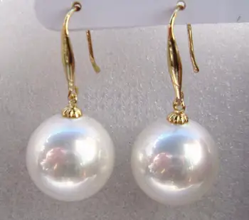 15-16mm natural Australian south sea white shell pearl earring JEWERLY yellow gold
15-16mm natural Australian south sea white shell pearl earring JEWERLY yellow gold