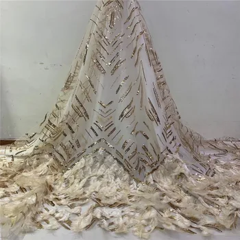 Cassiel African Sequins Lace Fabric 2019 High Quality Nigerian Lace Fabric Feather African Embroidery French Tulle Lace Fabric
Cassiel African Sequins Lace Fabric 2019 High Quality Nigerian Lace Fabric Feather African Embroidery French Tulle Lace Fabric