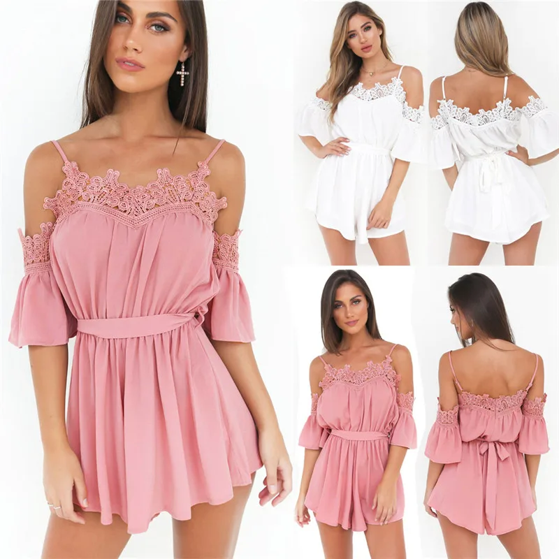 JAYCOSIN Women Loose Off Shoulder short Sleeve Chiffon Bandage Mini Playsuit Summer Shorts Jumpsuit 9.4
JAYCOSIN Women Loose Off Shoulder short Sleeve Chiffon Bandage Mini Playsuit Summer Shorts Jumpsuit 9.4