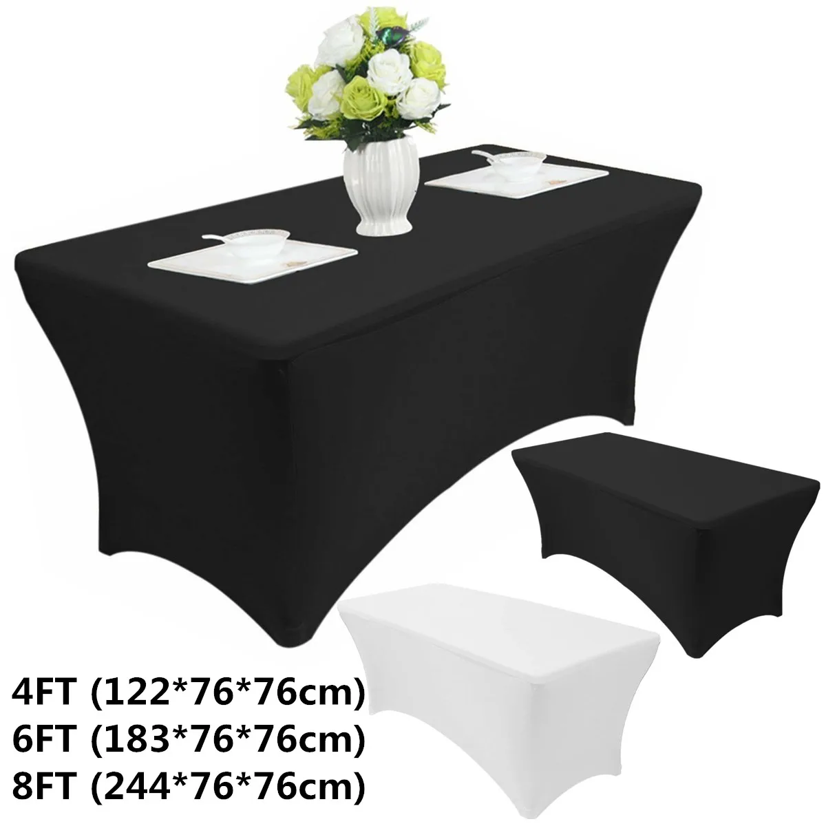 Table Cloth Rectangular Wedding Long Bar Elastic Stretch Spandex Table Cover Long Bar Hotel Event Party Desk Cloth Black White
Table Cloth Rectangular Wedding Long Bar Elastic Stretch Spandex Table Cover Long Bar Hotel Event Party Desk Cloth Black White