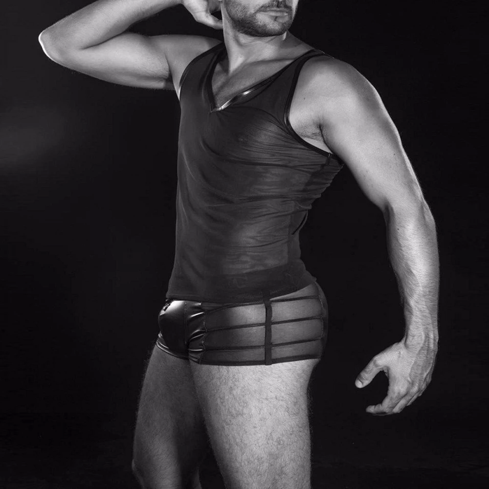 Men Boxers Shorts Transparent Underwear Lingerie Black Pants Super Sexy Wetlook boxer
Men Boxers Shorts Transparent Underwear Lingerie Black Pants Super Sexy Wetlook boxer