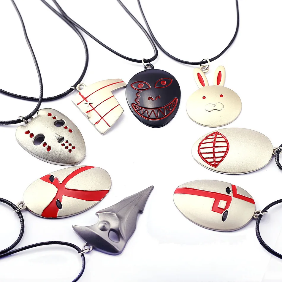 Hot Anime Tokyo Ghoul necklace Kaneki Ken black metal Mask cosplay necklace Pendant jewelry for fans collection
Hot Anime Tokyo Ghoul necklace Kaneki Ken black metal Mask cosplay necklace Pendant jewelry for fans collection