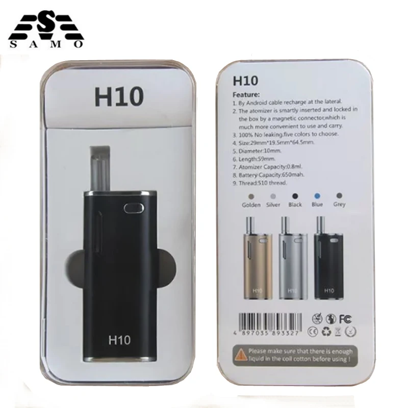 Original H10 Electronic cigarette vape pen kit 650mah battery 0.8ml tank 10w vaporizer e cigarette somking kit