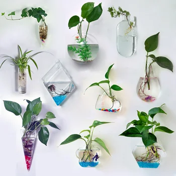 Creative Wall Hanging Flower Green Plant Vase Multi-Purpose Transparent Glass Hydroponic Container Home Decoration Flower Pot
Creative Wall Hanging Flower Green Plant Vase Multi-Purpose Transparent Glass Hydroponic Container Home Decoration Flower Pot