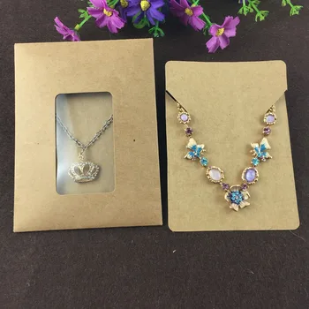 50Set Kraft Paper Jewelry Bags&Necklace Cards Blank Jewelry Displays Packaging Karft Bag with Clear PVC Window Retro Sealing Bag
50Set Kraft Paper Jewelry Bags&Necklace Cards Blank Jewelry Displays Packaging Karft Bag with Clear PVC Window Retro Sealing Bag