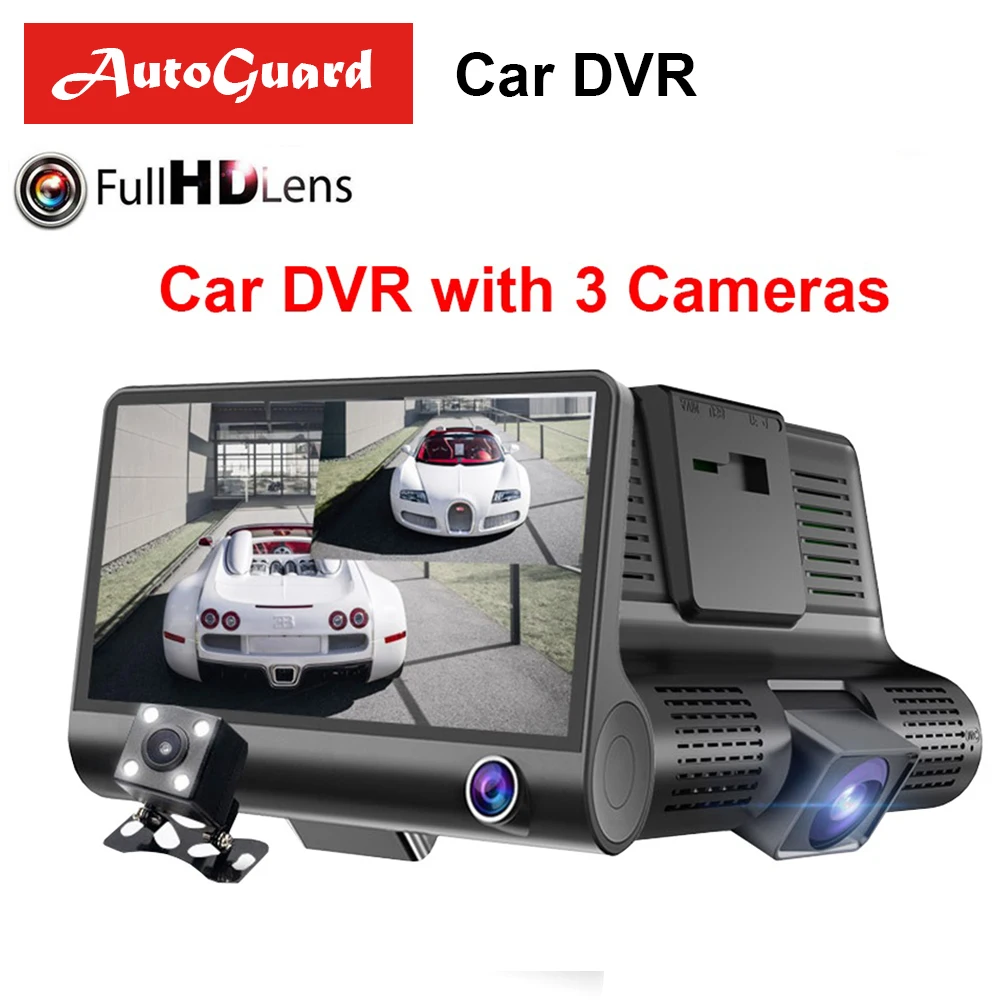 4.0 Inch Car DVR 3 Cameras Lens Dash Camera Dual Lens With Rearview Camera Video Recorder Dash Cam Auto Registrator Dvrs
4.0 Inch Car DVR 3 Cameras Lens Dash Camera Dual Lens With Rearview Camera Video Recorder Dash Cam Auto Registrator Dvrs