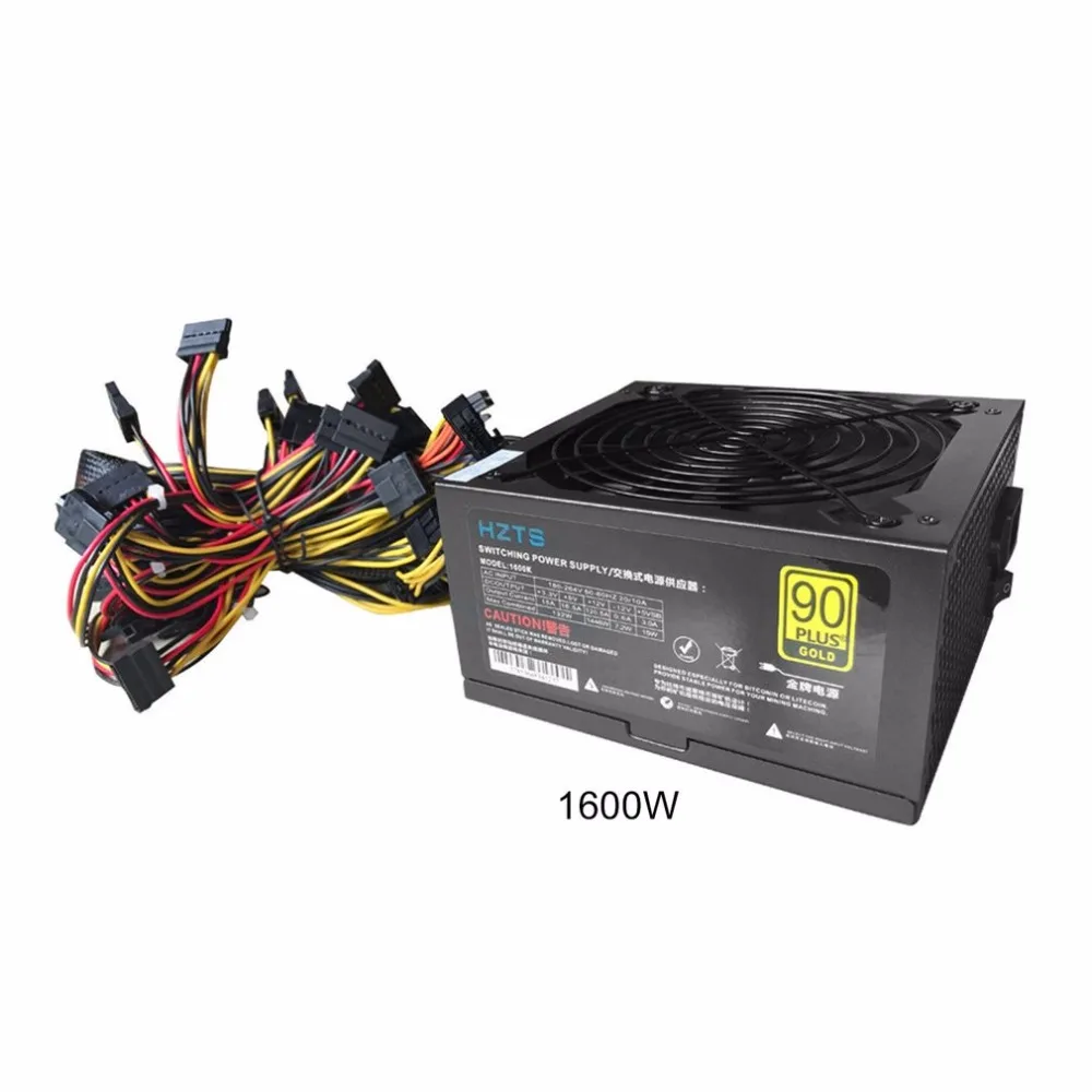 Durable HZTS 1600W Power Supply For 6 GPU Eth Rig Ethereum Coin Mining Miner Machine with Low Noise Cooling Fan
Durable HZTS 1600W Power Supply For 6 GPU Eth Rig Ethereum Coin Mining Miner Machine with Low Noise Cooling Fan