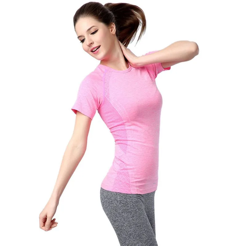 womens sport running short sleeve t-shirts Gym compression tights fitness women clothes Tops
womens sport running short sleeve t-shirts Gym compression tights fitness women clothes Tops