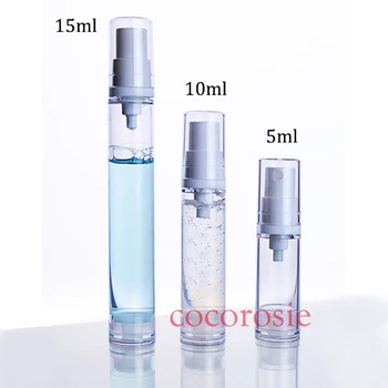 (30 pieces/lot) 10ml empty Airless Pump bottle Plastic 10cc Mist Atomizer Vacuum Bottle high quality for traving
(30 pieces/lot) 10ml empty Airless Pump bottle Plastic 10cc Mist Atomizer Vacuum Bottle high quality for traving