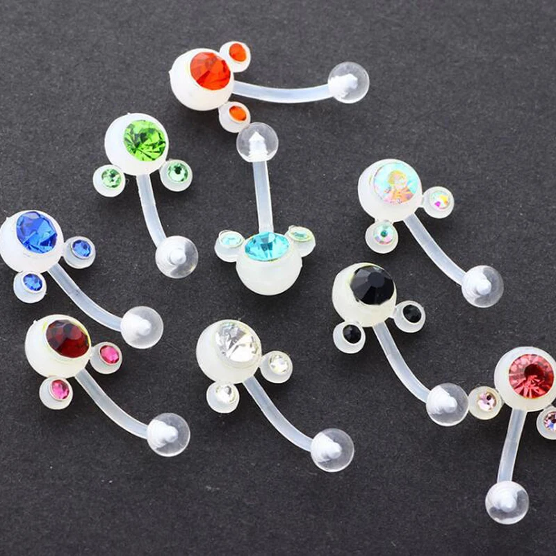 1 Piece 16G Clear Soft Bioplastic Navel Rings Cute Acrylic Belly Ring Sexy Belly Button Rings Body piercing Jewelry
1 Piece 16G Clear Soft Bioplastic Navel Rings Cute Acrylic Belly Ring Sexy Belly Button Rings Body piercing Jewelry