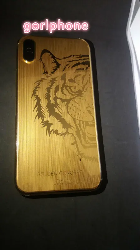 Perfect Quality 24k brushed Gold Chassis 24ct Gold Rear Door for iphone X Battery Door Housing Middle Frame with leaopard Logo
Perfect Quality 24k brushed Gold Chassis 24ct Gold Rear Door for iphone X Battery Door Housing Middle Frame with leaopard Logo