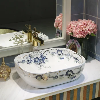 Oval Luxury bathroom vanities chinese Art Counter Top ceramic hand wash basin cabinet bathroom sinks
Oval Luxury bathroom vanities chinese Art Counter Top ceramic hand wash basin cabinet bathroom sinks