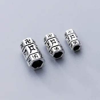 925 Sterling Silver Craft Carved Cylinder Spacer Beads 9mm 10mm 12mm Buddhism Symbol Charm Tube Beads DIY Jewelry Making Gift
925 Sterling Silver Craft Carved Cylinder Spacer Beads 9mm 10mm 12mm Buddhism Symbol Charm Tube Beads DIY Jewelry Making Gift