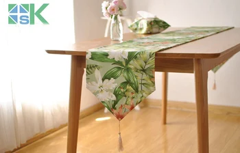 

sk table runner French high-grade cotton table runner pastoral countryside large flower table coffee table TV cabinet