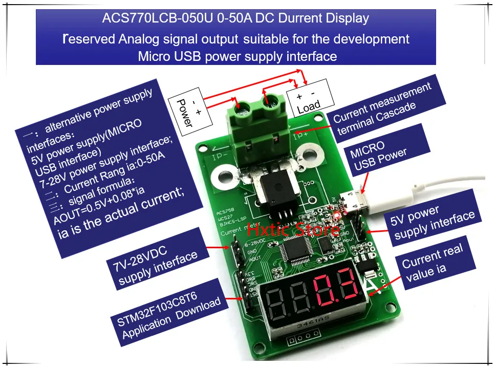 NEW 1PCS/LOT ACS770LCB-050U ACS770LCB 050U ACS770 0-50A DC current display meter | Электроника