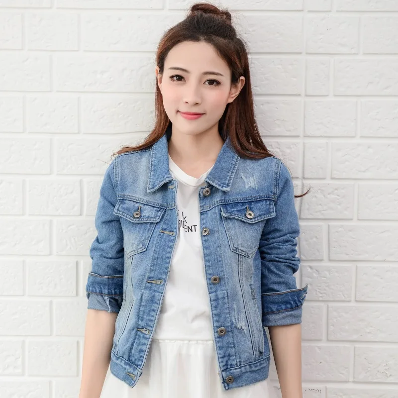 Women Coat Solid Turn-down Collar Jean Jacket for Women Loose Casual Blue 8 Colos Women Coats Female Outwear Denim Feminine
Women Coat Solid Turn-down Collar Jean Jacket for Women Loose Casual Blue 8 Colos Women Coats Female Outwear Denim Feminine