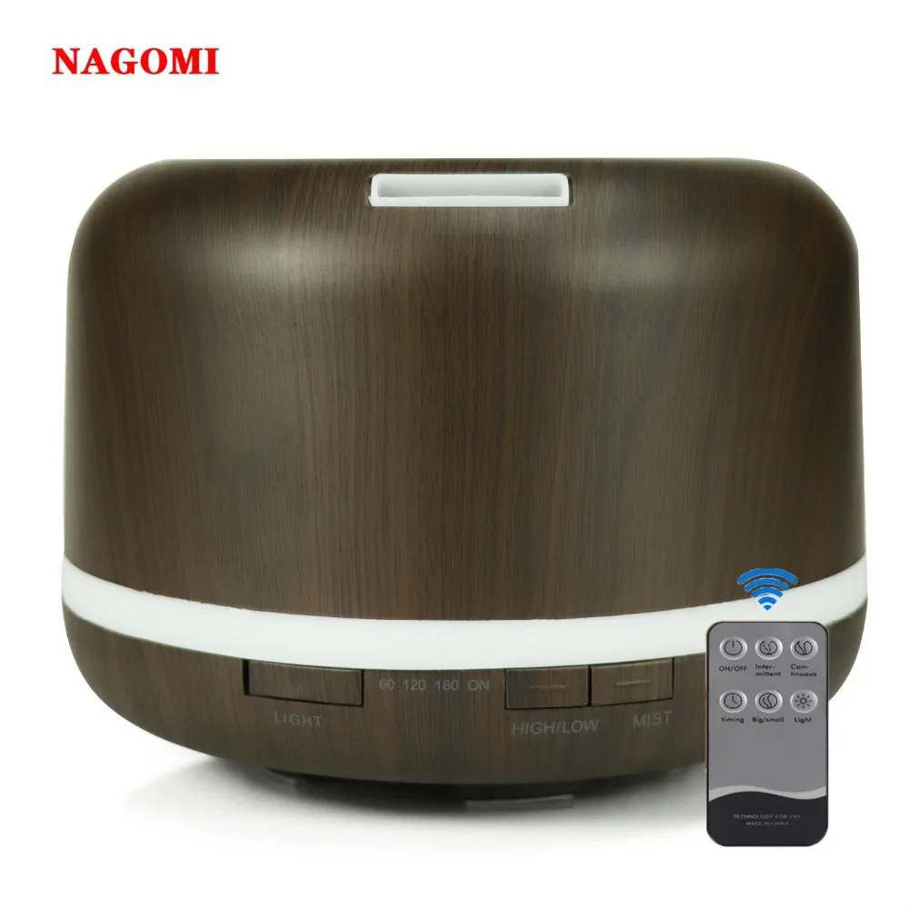 500ML Remote Control Air Ultrasonic Humidifier Wood Grain Aroma Essential Oil Diffuser With Changing Color LED Light For Home
500ML Remote Control Air Ultrasonic Humidifier Wood Grain Aroma Essential Oil Diffuser With Changing Color LED Light For Home
