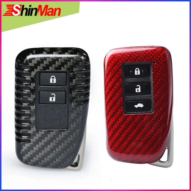 ShinMan Carbon Fiber 2 3 button Car key Case key shell Key Cover For Lexus ES GS LX RX GX IS CAR Accessories Keychain
ShinMan Carbon Fiber 2 3 button Car key Case key shell Key Cover For Lexus ES GS LX RX GX IS CAR Accessories Keychain