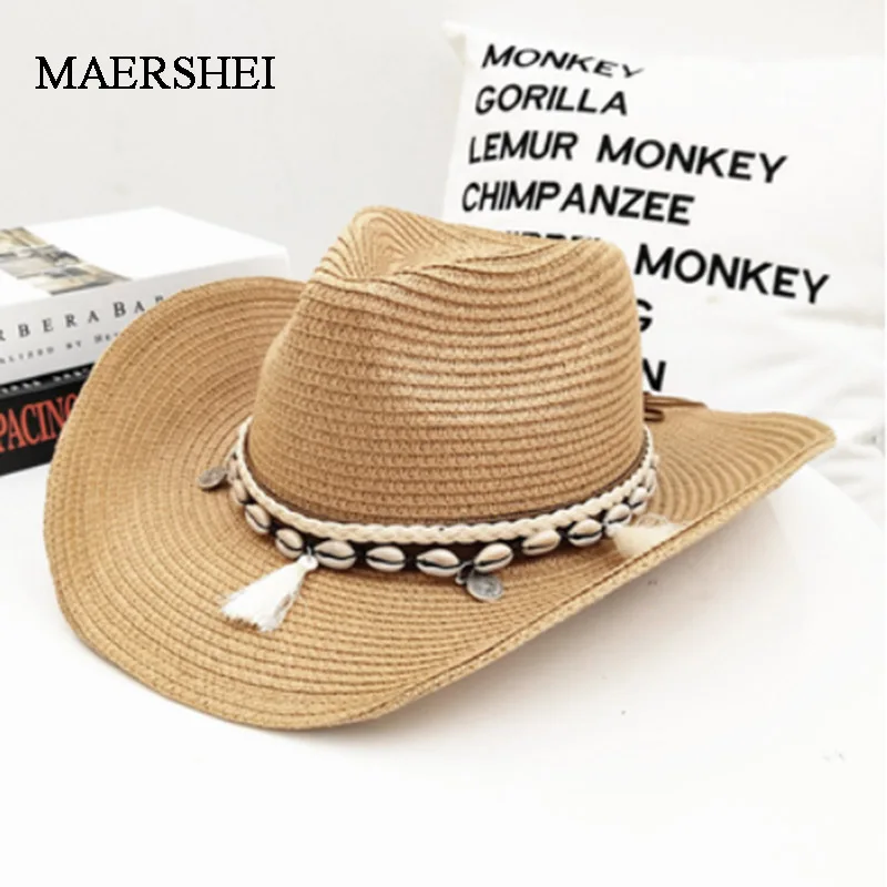 MAERSHEI 100% Natural Straw Cowboy Hat Women Men Handmade Weave Cowboy Hats For Lady Tassel Summer Western Sombrero Hombre Hats
MAERSHEI 100% Natural Straw Cowboy Hat Women Men Handmade Weave Cowboy Hats For Lady Tassel Summer Western Sombrero Hombre Hats
