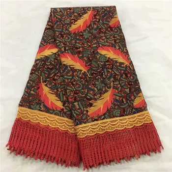 Wonderful party dress material African real embroidery print wax fabric with guipure lace WLF209(6yards/lot)
Wonderful party dress material African real embroidery print wax fabric with guipure lace WLF209(6yards/lot)