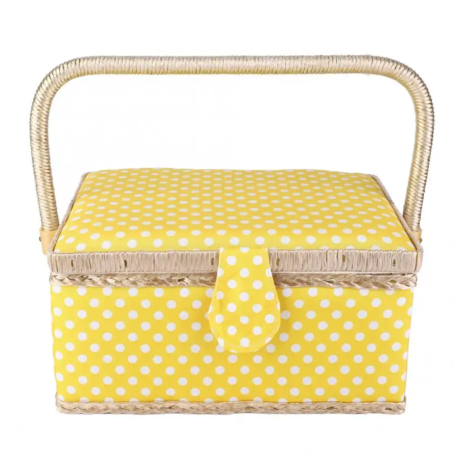 Sewing Basket Cotton Craft Storage Box Needle Thread Basket Cotton Fabric Household Sewing Box Organizer with Sewing Accessories
Sewing Basket Cotton Craft Storage Box Needle Thread Basket Cotton Fabric Household Sewing Box Organizer with Sewing Accessories