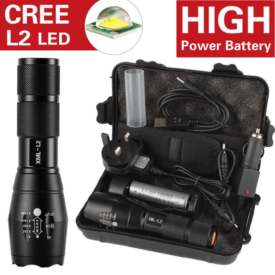 LED lamp X800 CREE L2 LED ZOOM Flashlight Torch Powerful battery 2017 Newest Strong Lighting Super Bright 6000LM Shadowhawk
LED lamp X800 CREE L2 LED ZOOM Flashlight Torch Powerful battery 2017 Newest Strong Lighting Super Bright 6000LM Shadowhawk