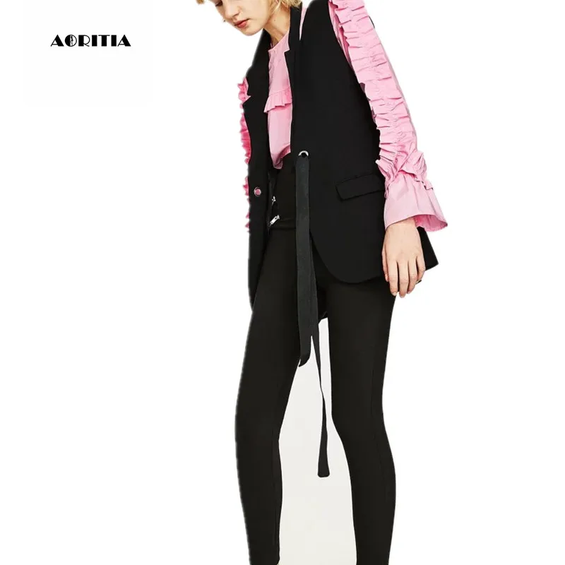 2019 Women Sleeveless Black Jacket Cardigan Chalecos Mujer Long Bow Vest Chaleco Mujer
2019 Women Sleeveless Black Jacket Cardigan Chalecos Mujer Long Bow Vest Chaleco Mujer