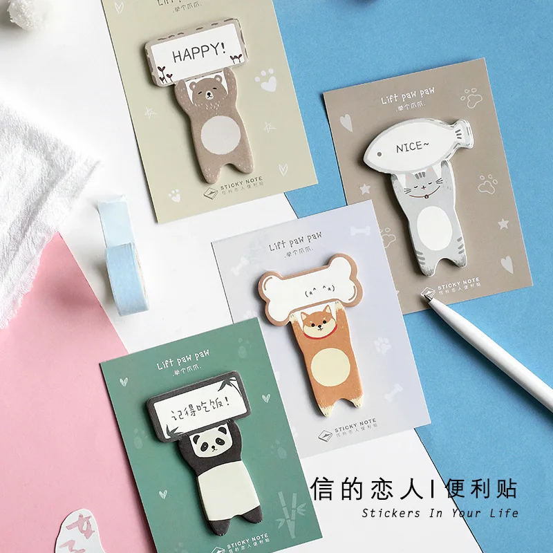 4pcs/lot Mohamm Animal Raise a Claw Series Kawaii Sticky Notes Paper Sticker Notepad Memo Pad Office School Supplies Stationery
4pcs/lot Mohamm Animal Raise a Claw Series Kawaii Sticky Notes Paper Sticker Notepad Memo Pad Office School Supplies Stationery