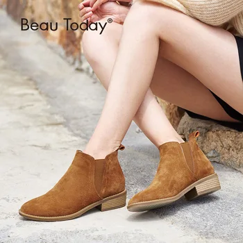 BeauToday Chelsea Boots Women Ankle Length Brand Boot Quality Suede Leather Round Toe Lady Shoes Handmade 03232
BeauToday Chelsea Boots Women Ankle Length Brand Boot Quality Suede Leather Round Toe Lady Shoes Handmade 03232