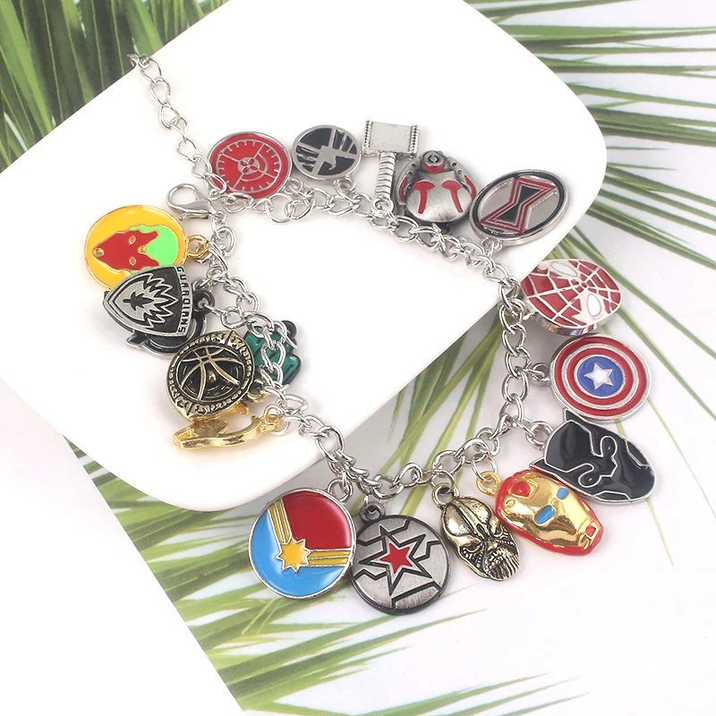 Marvel Avengers Bracelet Super Hero Character Logo Iron Man Combination Enamel Pendant Jewelry For Woman Gift
Marvel Avengers Bracelet Super Hero Character Logo Iron Man Combination Enamel Pendant Jewelry For Woman Gift