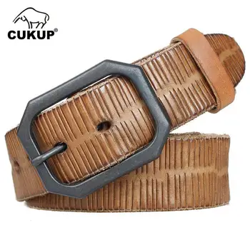 CUKUP Mens Top Quality Solid Striped Line Cowhide Leather Belts Pin Buckle Metal Men Casual Styles Jeans Belt for Man NCK297
CUKUP Mens Top Quality Solid Striped Line Cowhide Leather Belts Pin Buckle Metal Men Casual Styles Jeans Belt for Man NCK297